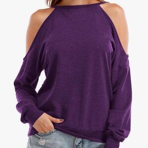 Halter neck cold shoulder Top